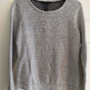 INC International Concepts Gray Beaded Sweater